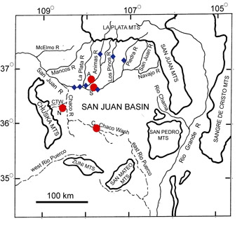 location map for the San Juan Basin