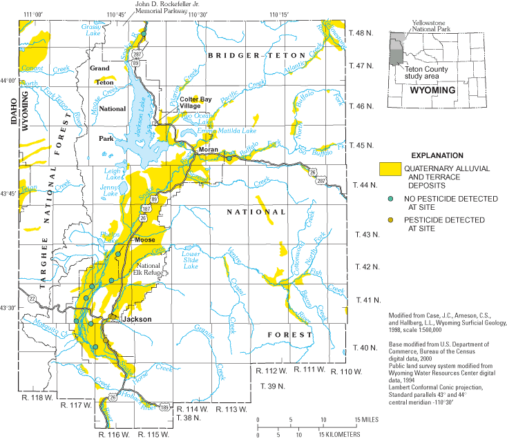 Location of wells sampled
