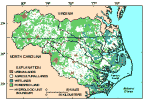 Land use map: urban lands, agricultural lands, wetlands, forested land, and hydrologic uniut boundaries